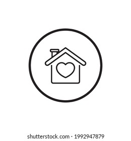 Icono de la casa negra para el diseño resaltado