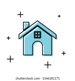 Black House icon isolated on white background. Home symbol.  Vector Illustration