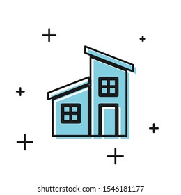 Black House icon isolated on white background. Home symbol.  Vector Illustration