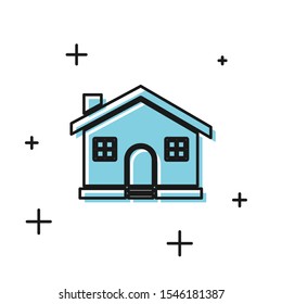 Black House icon isolated on white background. Home symbol.  Vector Illustration