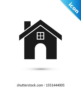 Black House icon isolated on white background. Home symbol.  Vector Illustration