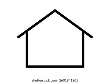 Black house icon on white background