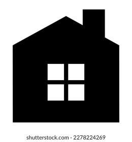 Black House icon. vector illustration.