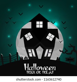 Black House Special Halloween Day with horror Background