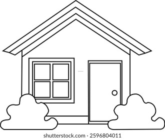 black house vector art in illustrator