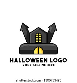 black house vector halloween properly logo mortagage