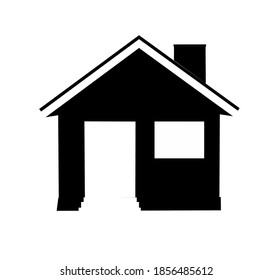 black house vector, black house icon