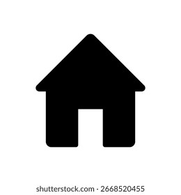 Icono de Vector de la casa negra para la propiedad inmobiliaria y la arquitectura