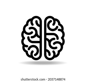 Black human brain. Symbol of creativity
