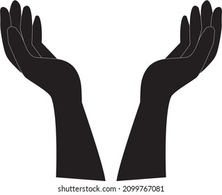 Black Human Hands Vector Isolated Stock Vector (Royalty Free ...