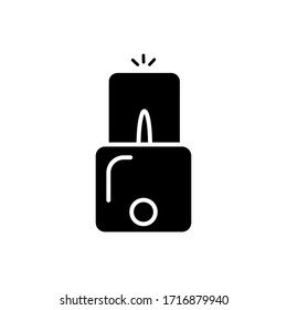 Schwarzes Luftbefeuchter-Diffusorsymbol einzeln auf weißem Hintergrund. Purifier Mikroklima Ultraschall Wohnung flache Vektorillustration Illustration. Gesunde Luftfeuchtigkeit. 