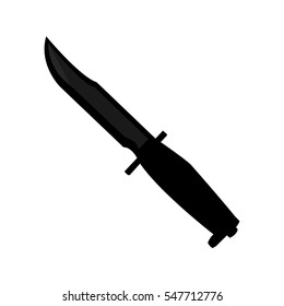 Black hunting knife