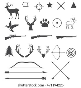 Black Hunting Vectors Elements