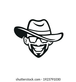 Black hustler in hat with glasses smiling face