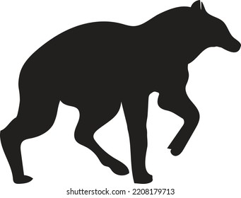 Black Hyena Silhouette Vector Logo