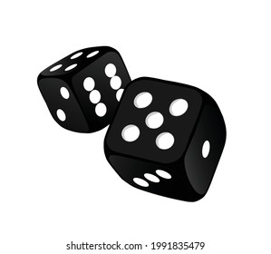 black iambic cubes isolated on a white background