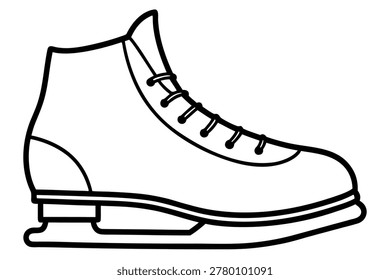 Black ice skate boot