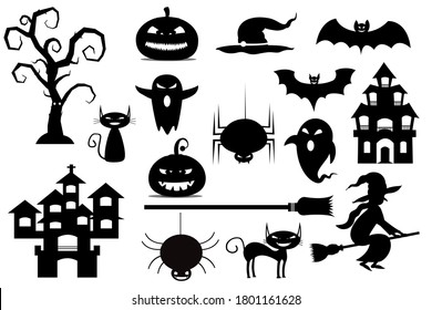 Black icon about Halloween event concept on white background.