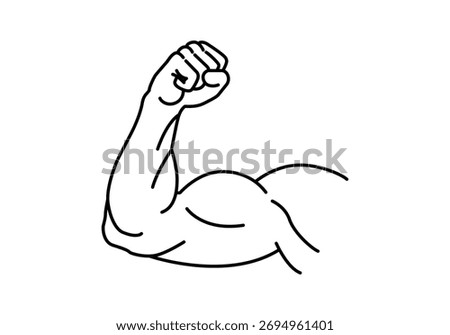 Black icon of arm flexing muscle