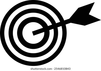 Black icon with arrow in target