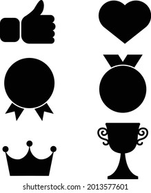 ilustración vectorial de conjunto de iconos negros