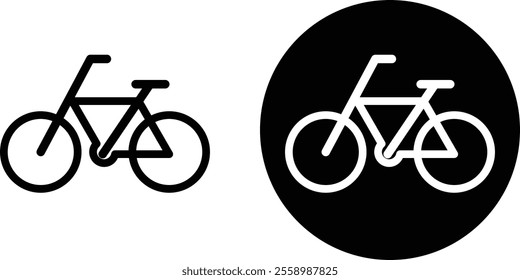 Black icon of a bicycle
