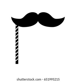 black icon booth prop moustache