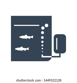 black icon breeding fish, fish farming, aeration, aquaculture