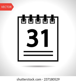 black icon of calendar
