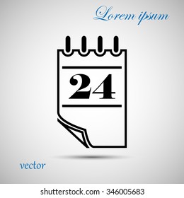 black icon of calendar
