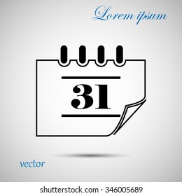 black icon of calendar
