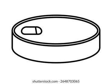 Black icon of a can of preserves on a white background