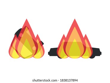 Black icon of cars with flames.
