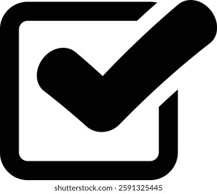 Black icon with check mark