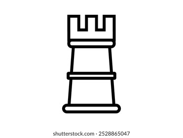 Black icon of chess rook figure