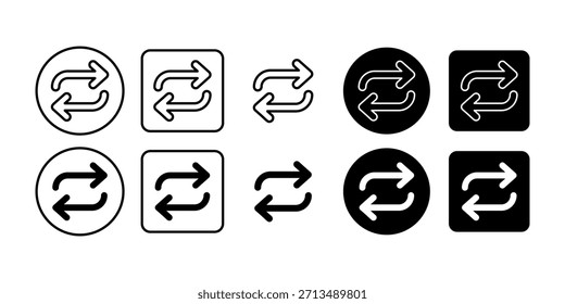 Schwarzes Symbol eines kreisförmigen Pfeils, der die Aktualisierung, das erneute Laden und die Synchronisierung für das Design der digitalen Schnittstelle darstellt.