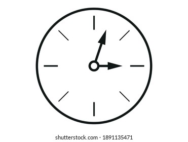 Black icon of a clock on white background.
