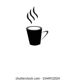 Black icon coffee cup cartoon
