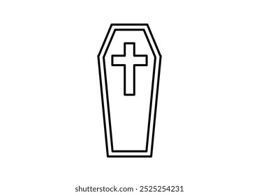 Black icon of coffin or grave