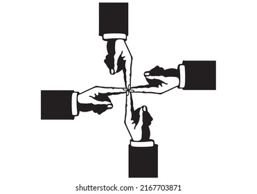 Black icon of command indicating with the finger.