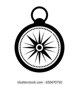 black icon compass cartoon