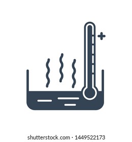 black icon cooling water, liquid, temperature measurement, cold