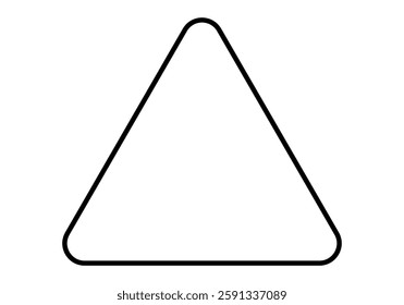 Black icon of curved triangle