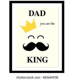 Black icon dad isolated on background. Fashionable simple symbol vector buttons web design web site or mobile application. A poster on the wall dad