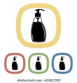 Black icon of detergent