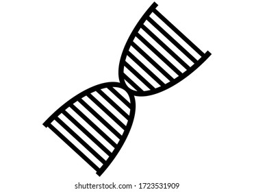 Black icon of a dna molecule.