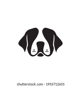 Black icon dog sign. Vector illustration eps 10.