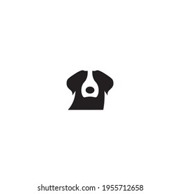 Black icon dog sign. Vector illustration eps 10.