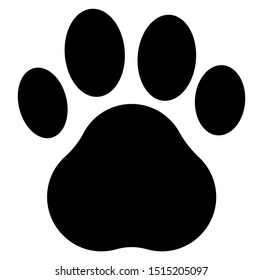 Black black icon dog's paw