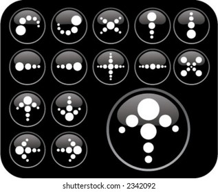 black icon dots